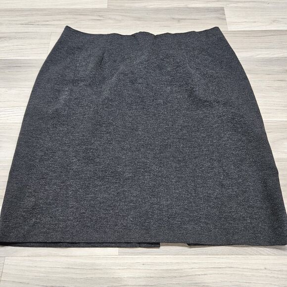 J. Jill Womens Gray Stretch Knee Length Pencil Skirt Medium Pull On - Picture 2 of 6